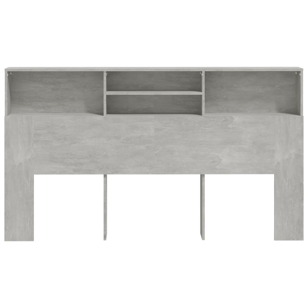 vidaXL Čelo postele s úložným prostorem betonově šedé 180x19x103,5 cm