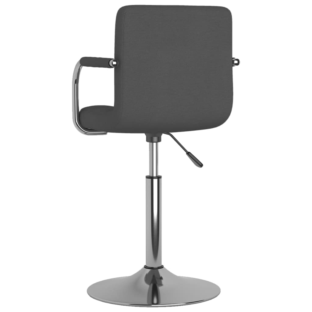 vidaXL Otočné jídelní židle 4 ks tmavě šedé textil