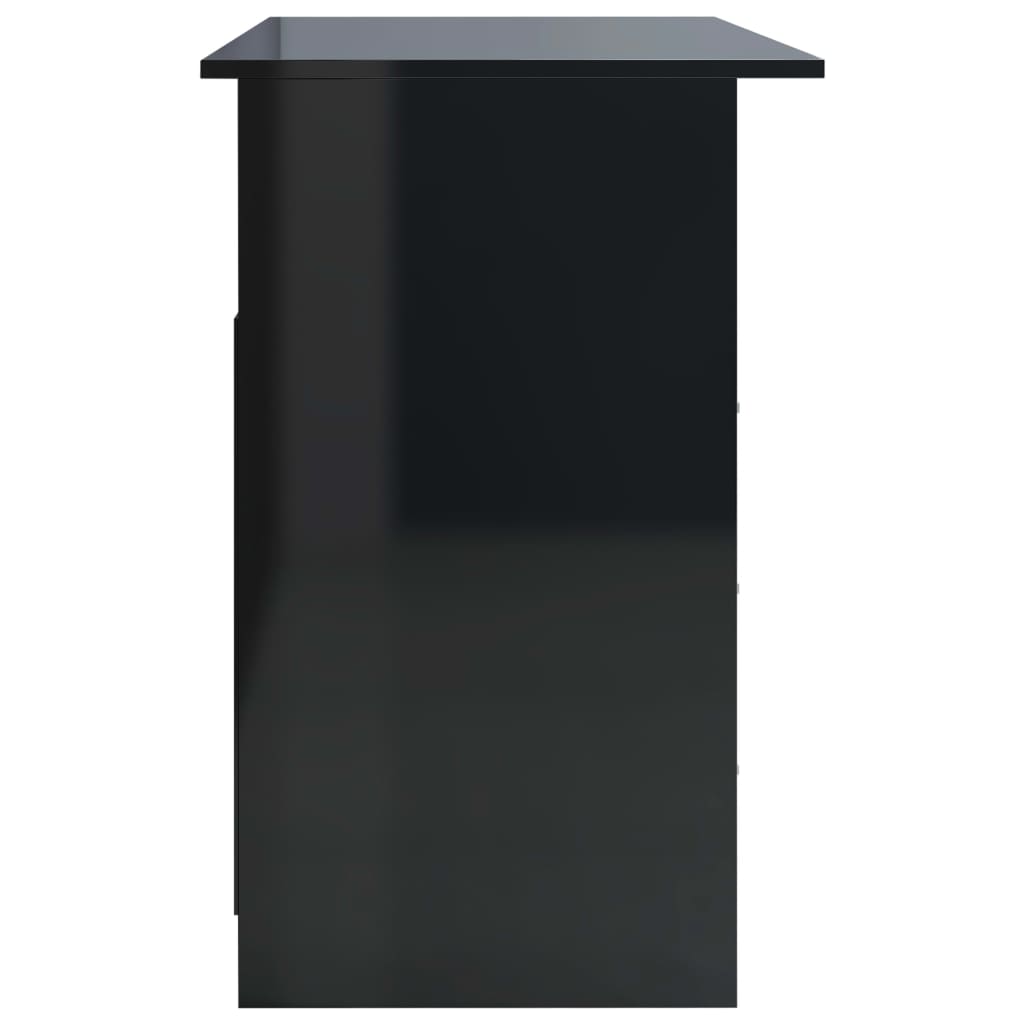 vidaXL Psací stůl se zásuvkami černý s leskem 110x50x76 cm dřevotříska