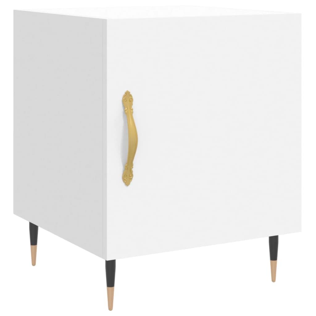 vidaXL Noční stolek bílý 40 x 40 x 50 cm kompozitní dřevo