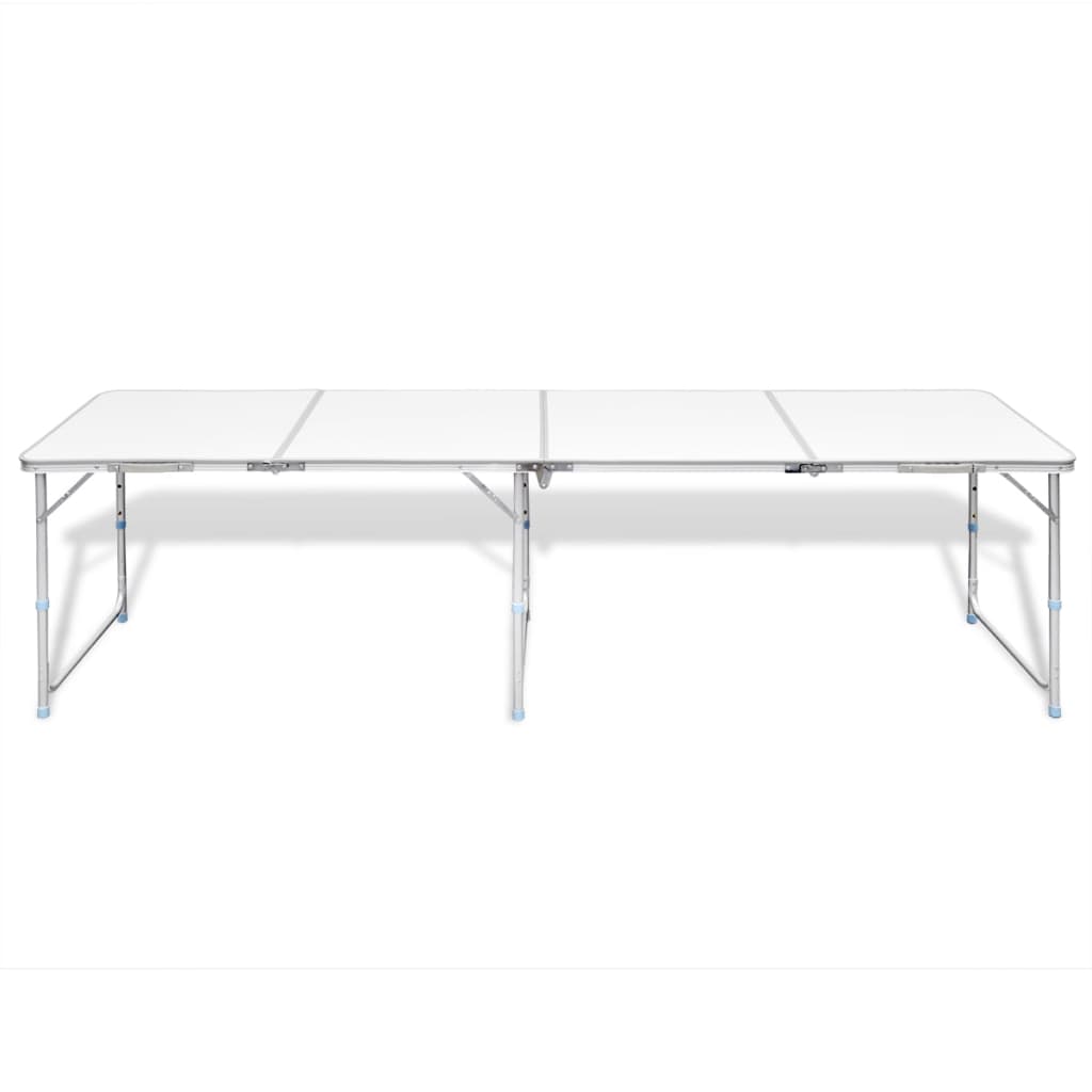 vidaXL Skládací kempingový stůl s nastavitelnou výškou 240 x 60 c m hliník
