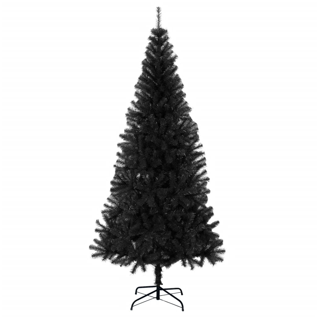 vidaXL Umělý vánoční stromek se stojanem černý 180 cm PVC