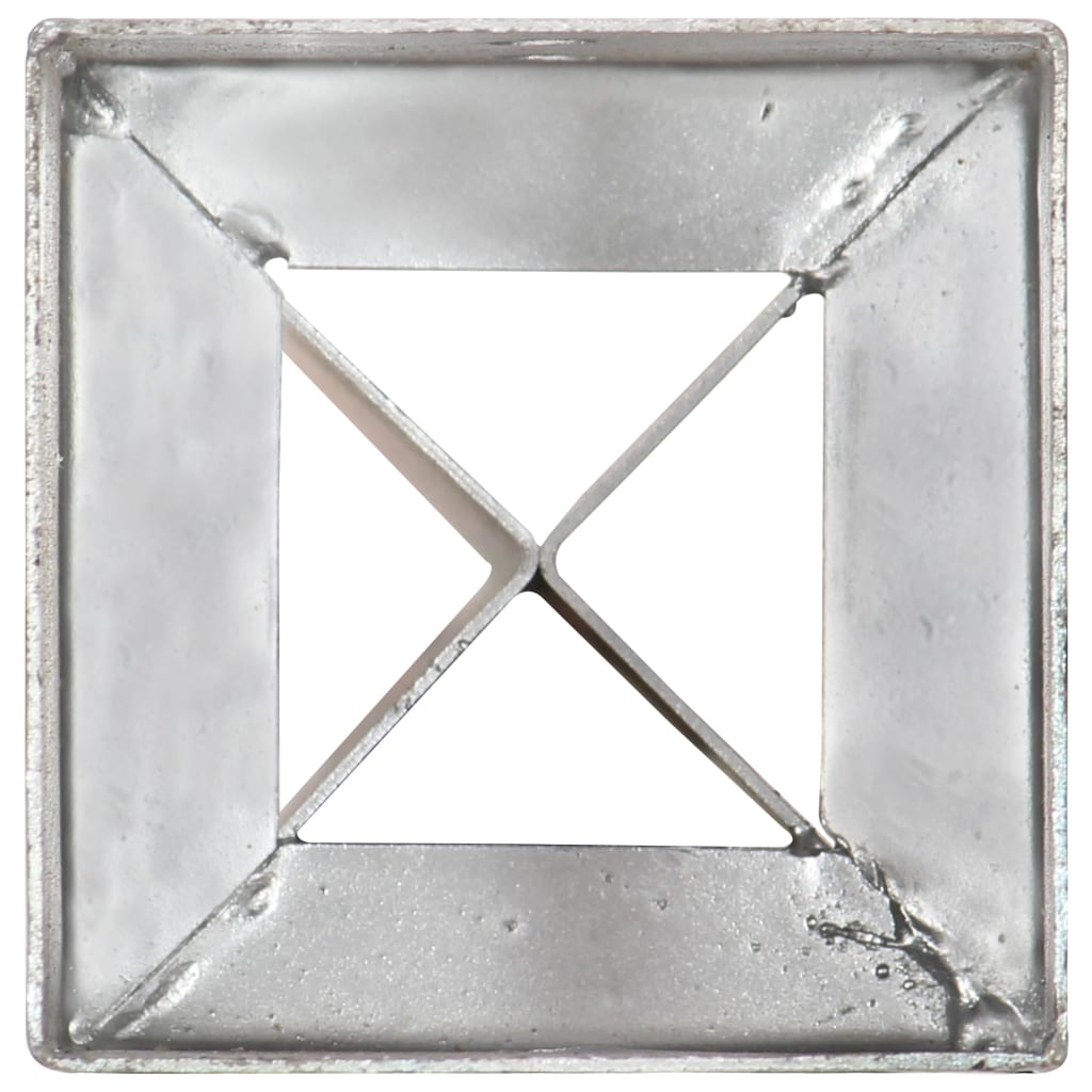 vidaXL Kotvící hroty 6 ks stříbrné 10 x 10 x 91 cm pozinkovaná ocel