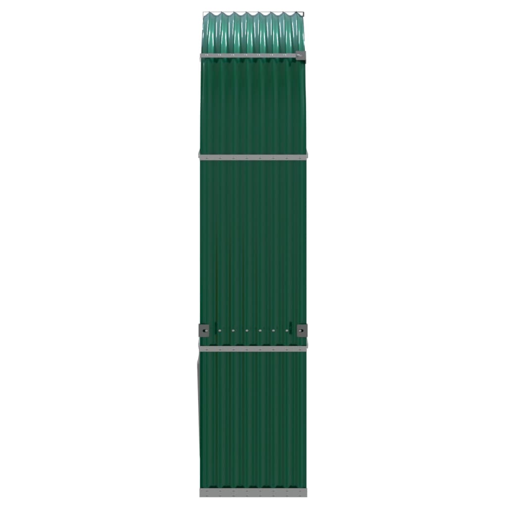 vidaXL Stojan na dřevo zelený 120 x 45 x 210 cm pozinkovaná ocel