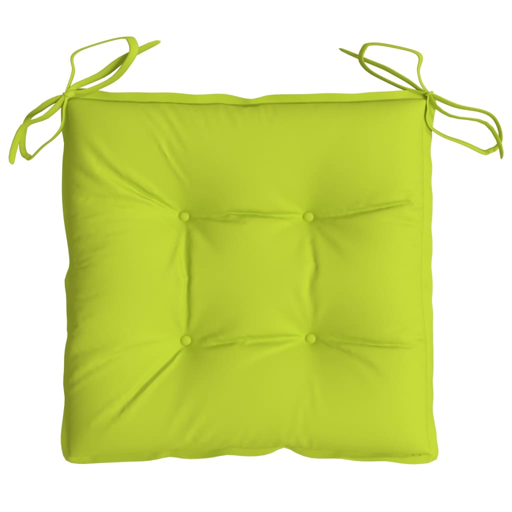 vidaXL Podušky na židli 6 ks jasně zelené 40 x 40 x 7 cm látka oxford