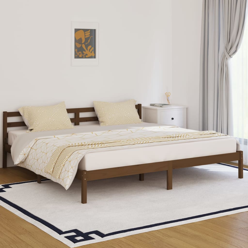 vidaXL Rám postele masivní borovice 200 x 200 cm medově hnědý