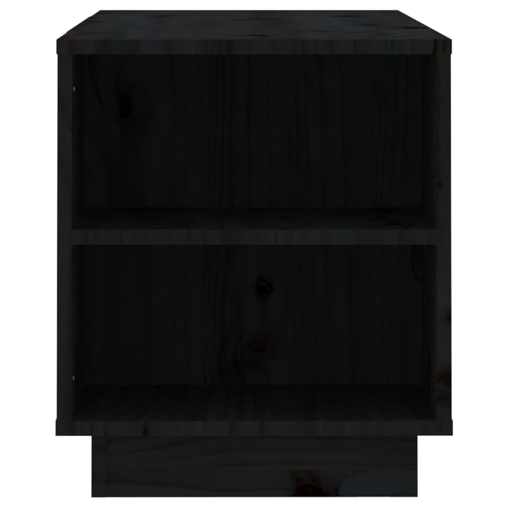 vidaXL TV skříňka černá 110x35x40,5 cm masivní borové dřevo