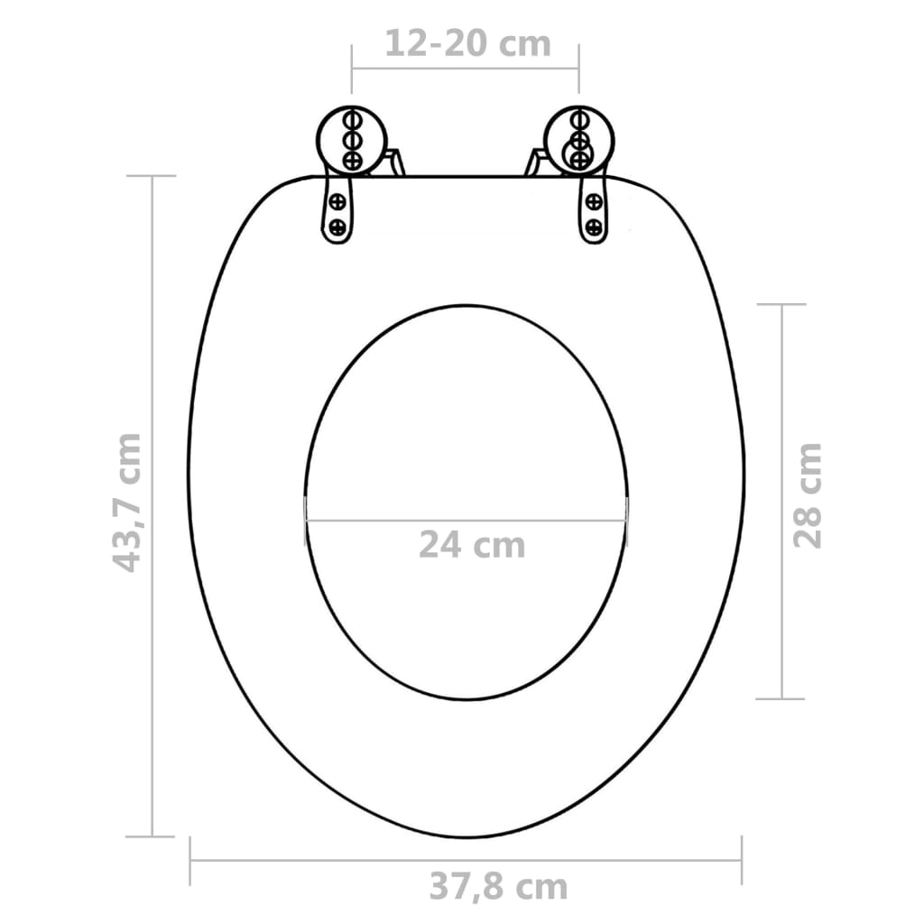 vidaXL WC sedátko s funkcí pomalého sklápění MDF motiv savany