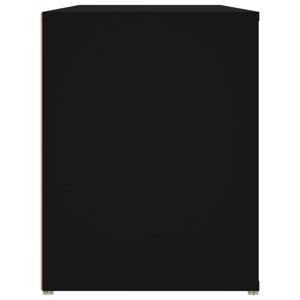 vidaXL Botník černý 100 x 35 x 45 cm kompozitní dřevo