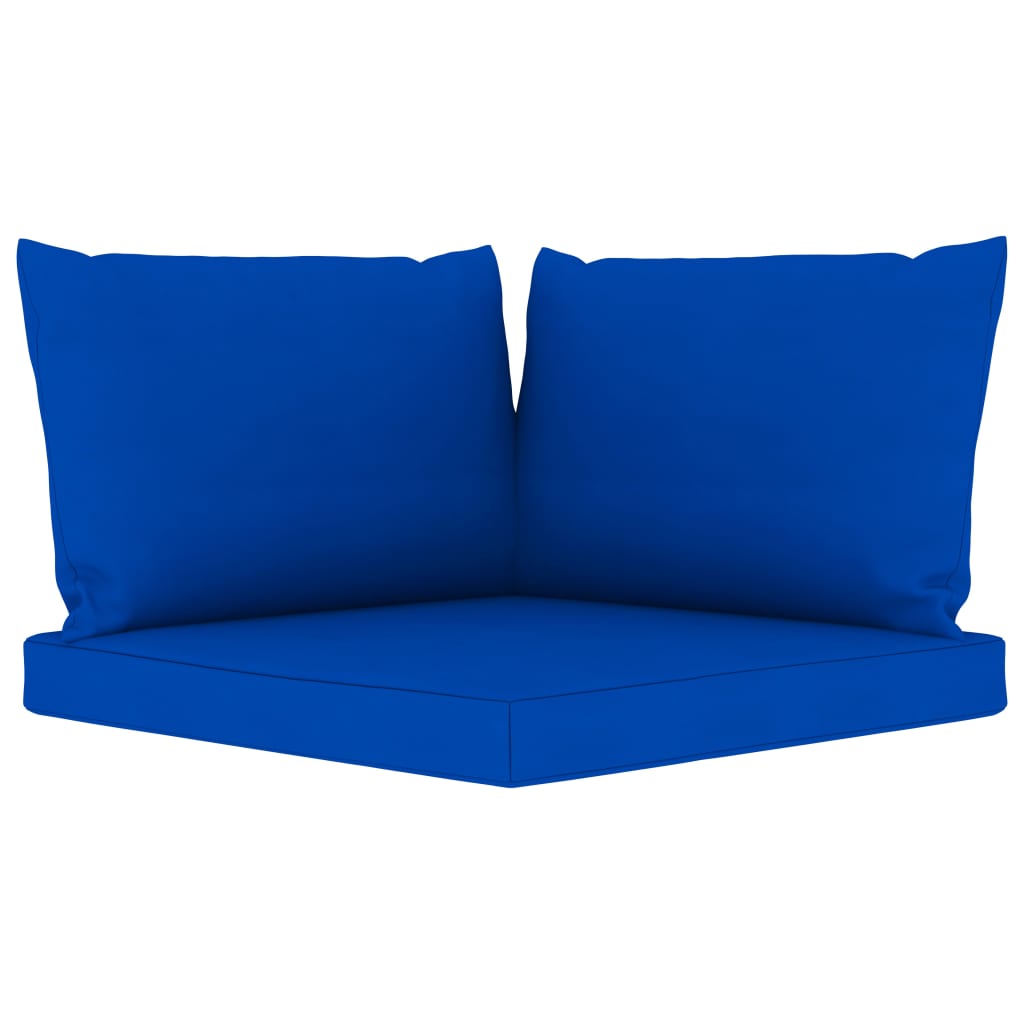 vidaXL 6dílná zahradní sedací souprava s modrými poduškami
