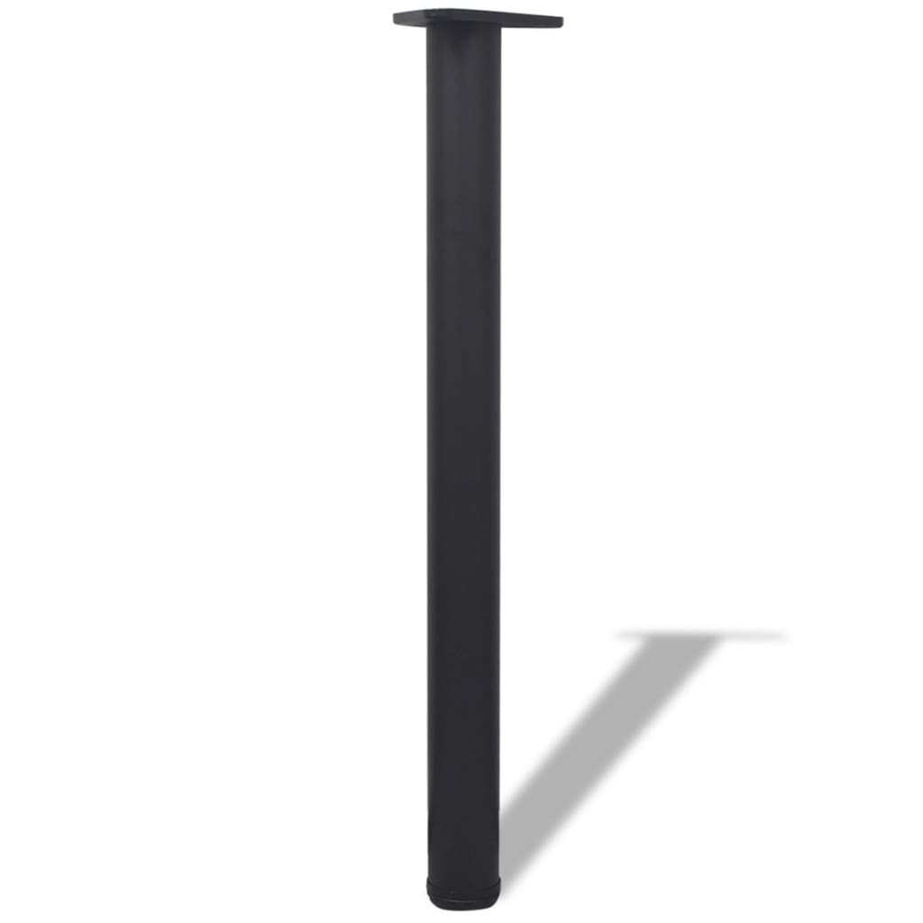 4 stolové nohy s nastavitelnou výškou černé, 710 mm