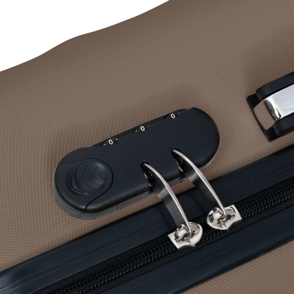 vidaXL Skořepinový kufr na kolečkách hnědý ABS