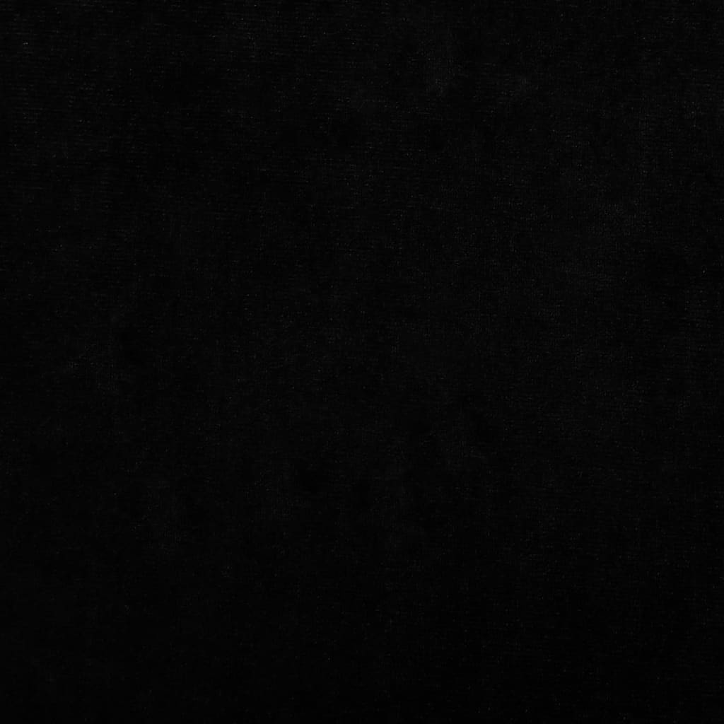 vidaXL Dětská pohovka s podnožkou černá 100 x 50 x 30 cm samet