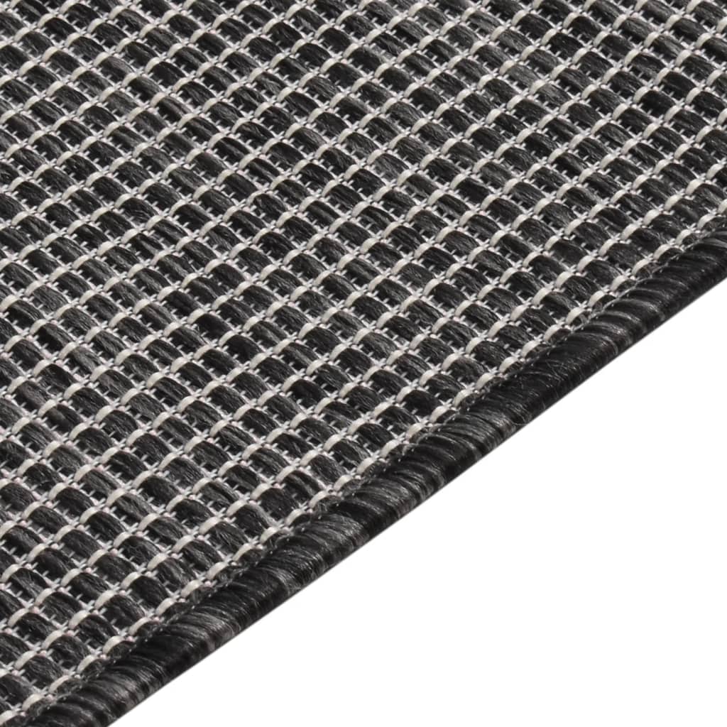 vidaXL Venkovní hladce tkaný koberec 160x230 cm šedá