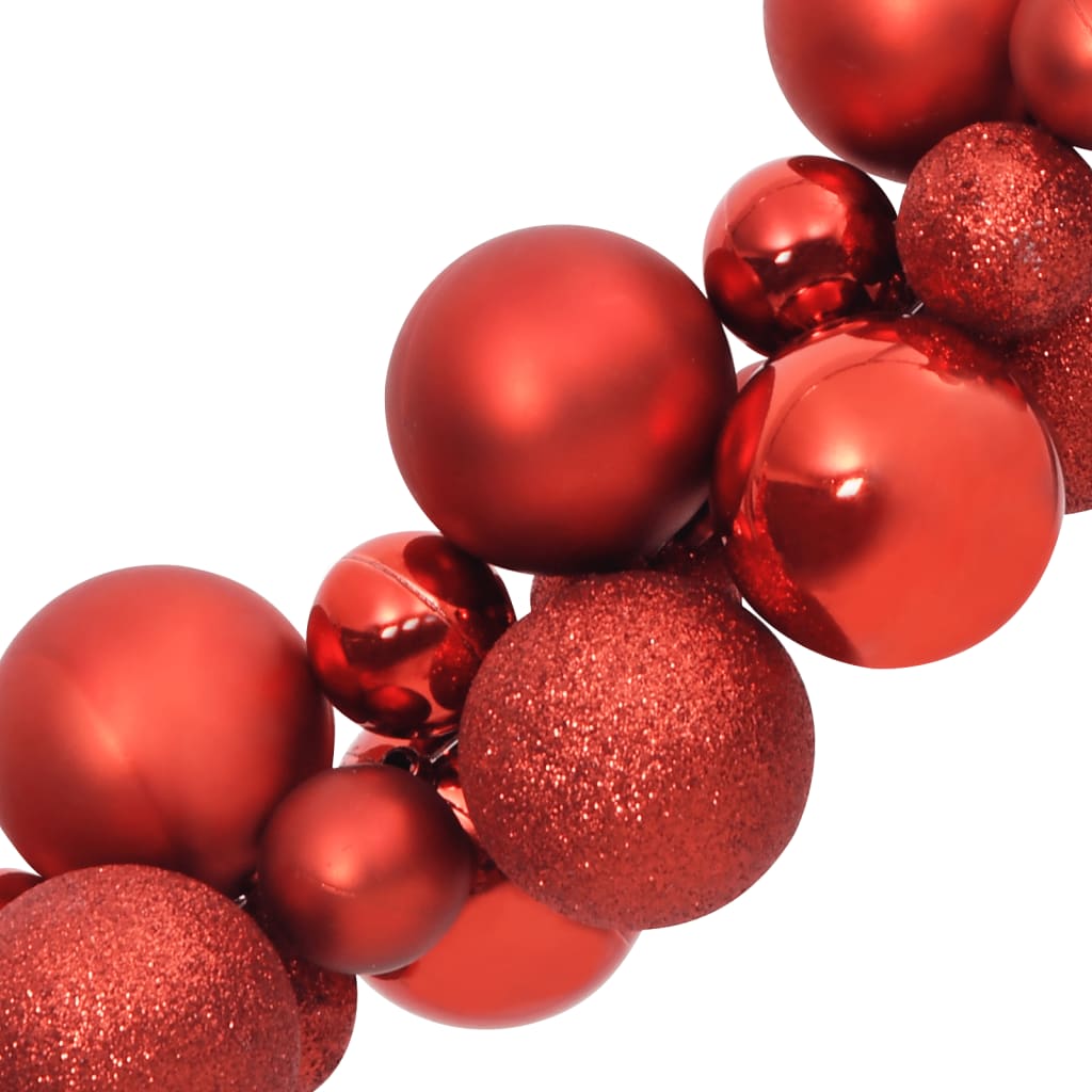 vidaXL Vánoční girlanda s koulemi červená 175 cm polystyren