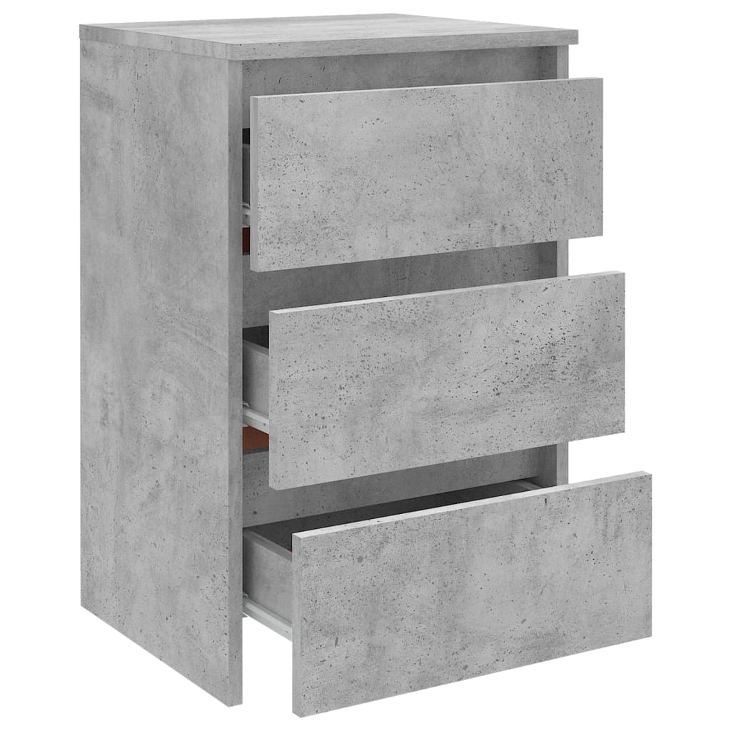 vidaXL Noční stolek betonově šedý 40 x 35 x 62,5 cm dřevotříska