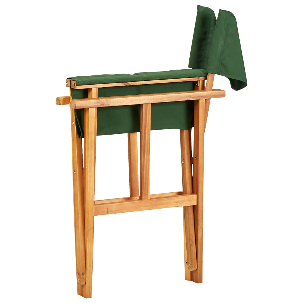 vidaXL Režisérské židle 2 ks masivní akáciové dřevo zelené