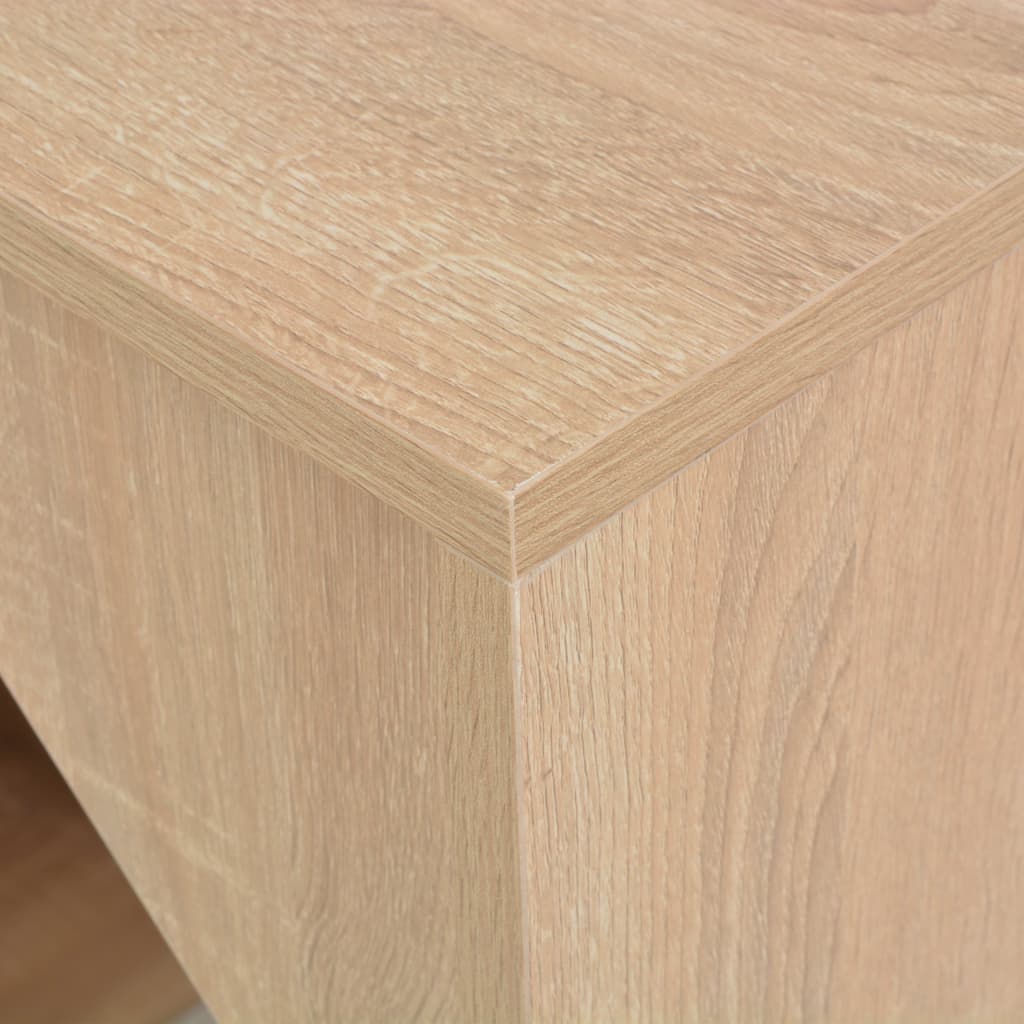 vidaXL Barový stůl se skříní dubový 115 x 59 x 200 cm