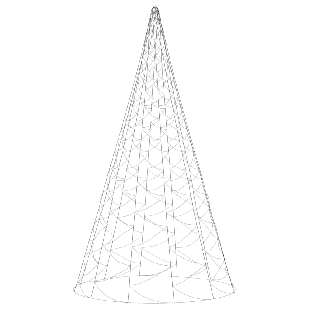 vidaXL Vánoční stromek na stožár 3 000 modrých LED diod 800 cm