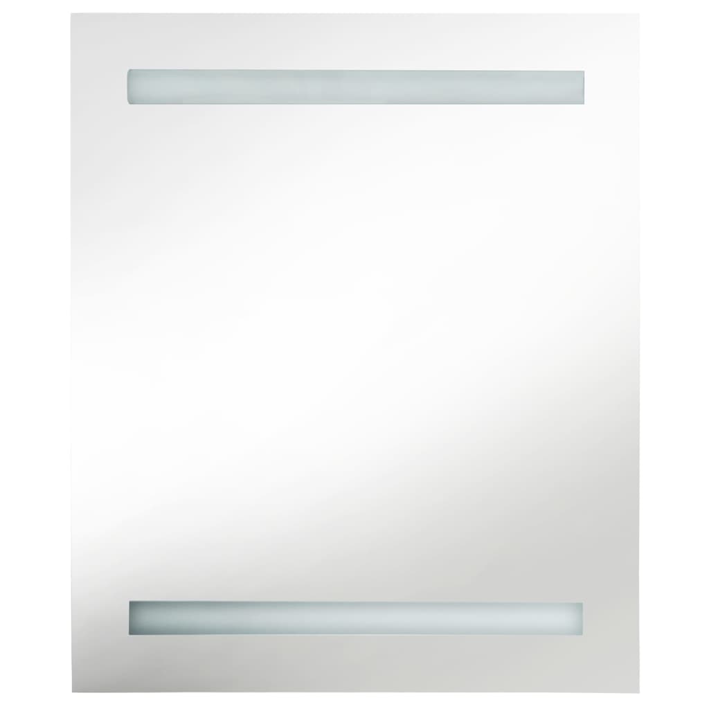 vidaXL LED koupelnová skříňka se zrcadlem zářivě šedá 50 x 14 x 60 cm