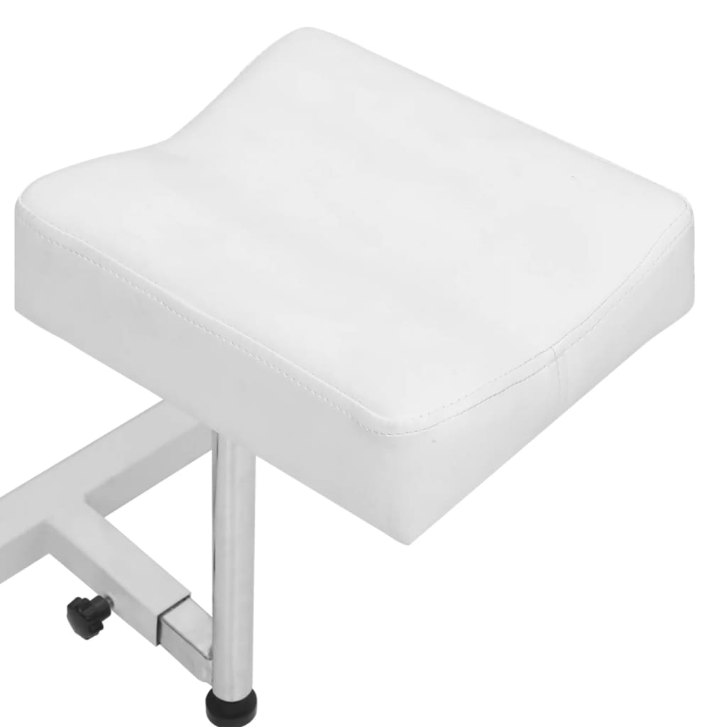 vidaXL Masážní židle s podnožkou bílá 127 x 60 x 98 cm umělá kůže