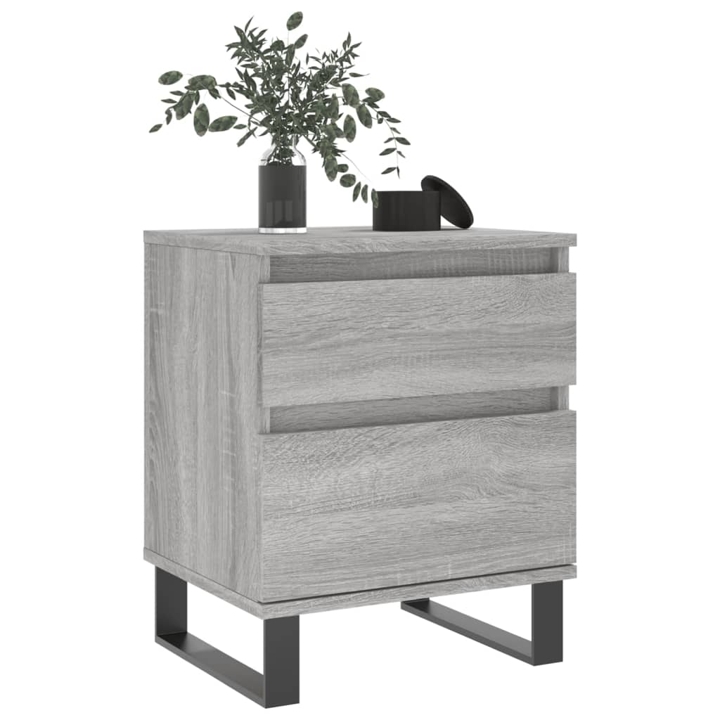 vidaXL Noční stolek šedý sonoma 40 x 35 x 50 cm kompozitní dřevo