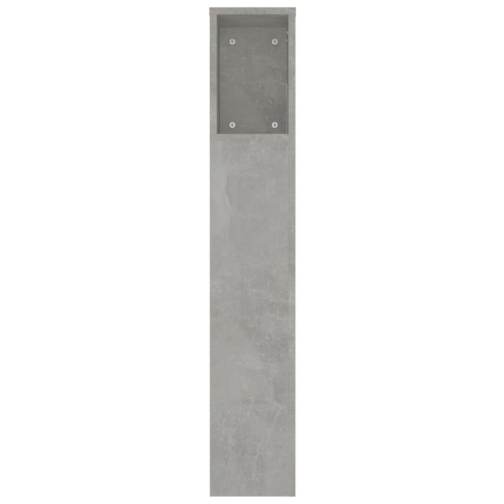 vidaXL Čelo postele s úložným prostorem betonově šedé 220x18,5x104,5cm