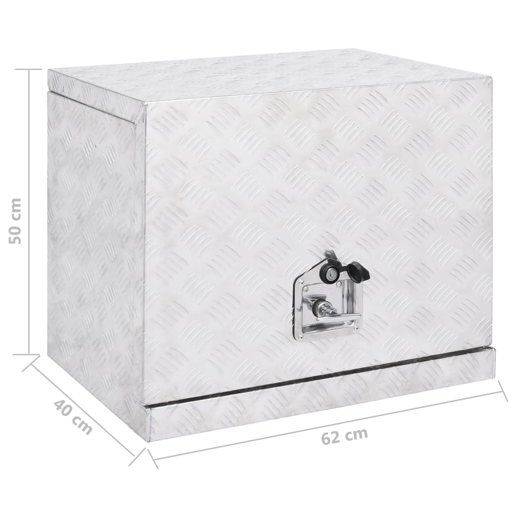 vidaXL Hliníkový box 62 x 40 x 50 cm stříbrný