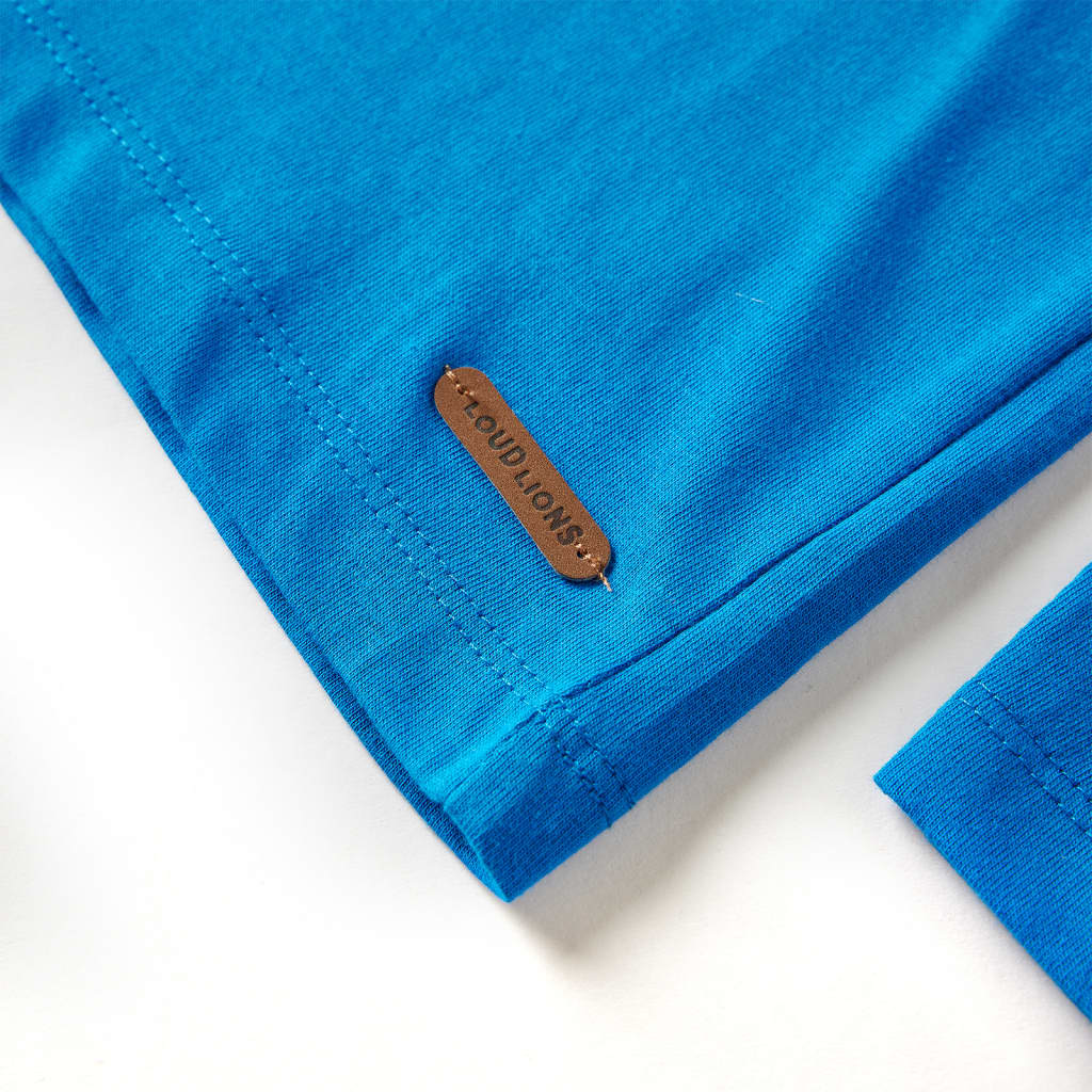 Dětské tričko s dlouhým rukávem kobaltově modré 92