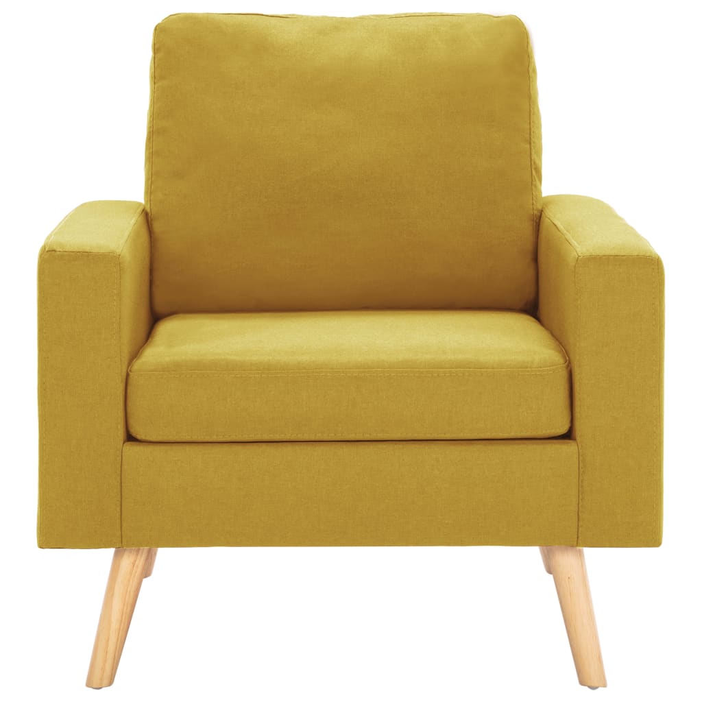vidaXL 3dílná sedací souprava textil žlutá
