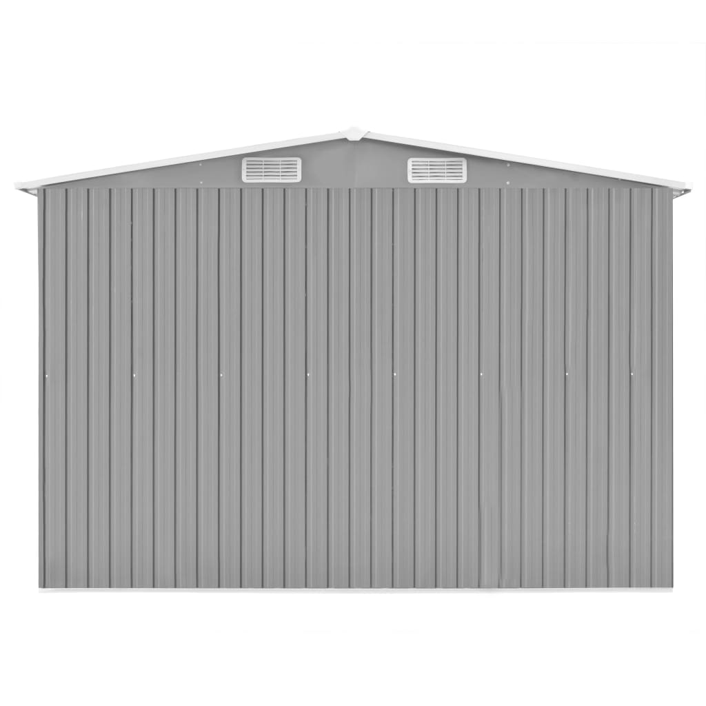 vidaXL Zahradní domek šedý 257x990x181 cm pozinkovaná ocel