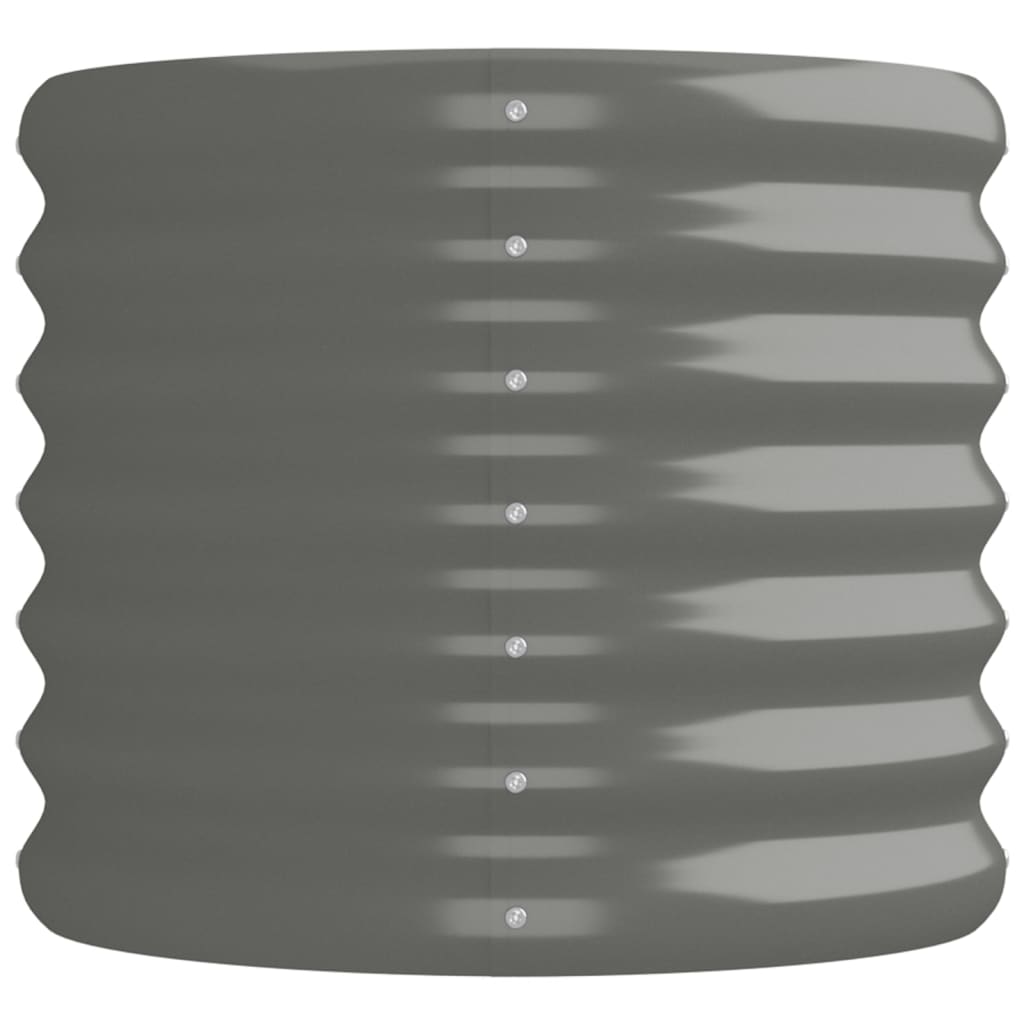vidaXL Vyvýšený záhon práškově lakovaná ocel 152x40x36 cm šedý