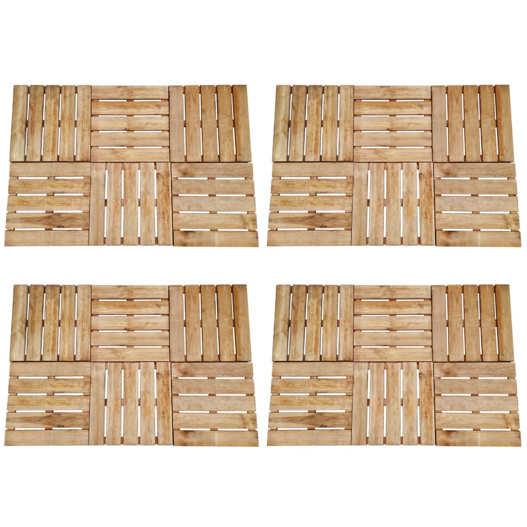 vidaXL 24 ks terasové dlaždice 50 x 50 cm dřevo hnědé