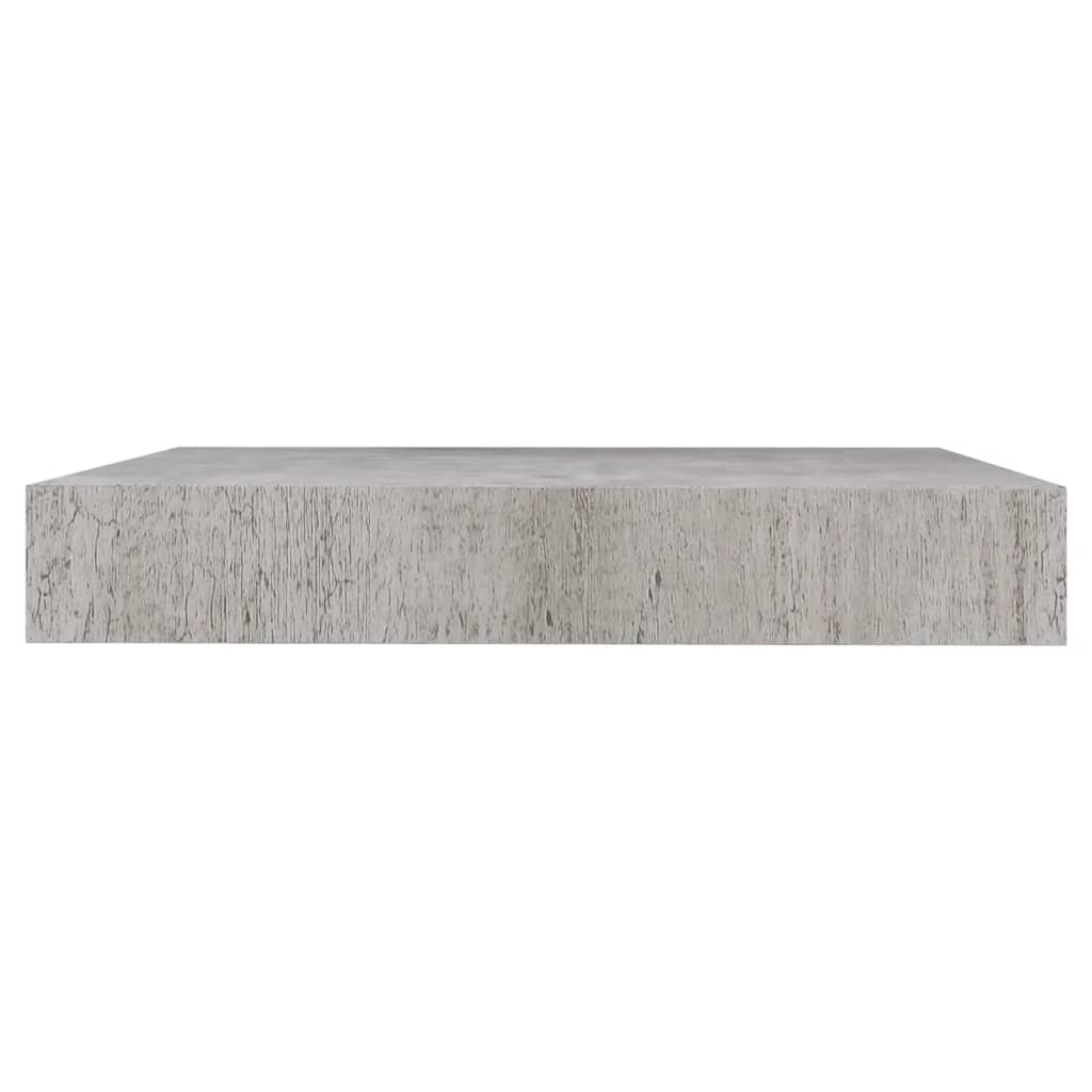 vidaXL Plovoucí nástěnné police 2 ks betonově šedé 23x23,5x3,8 cm MDF