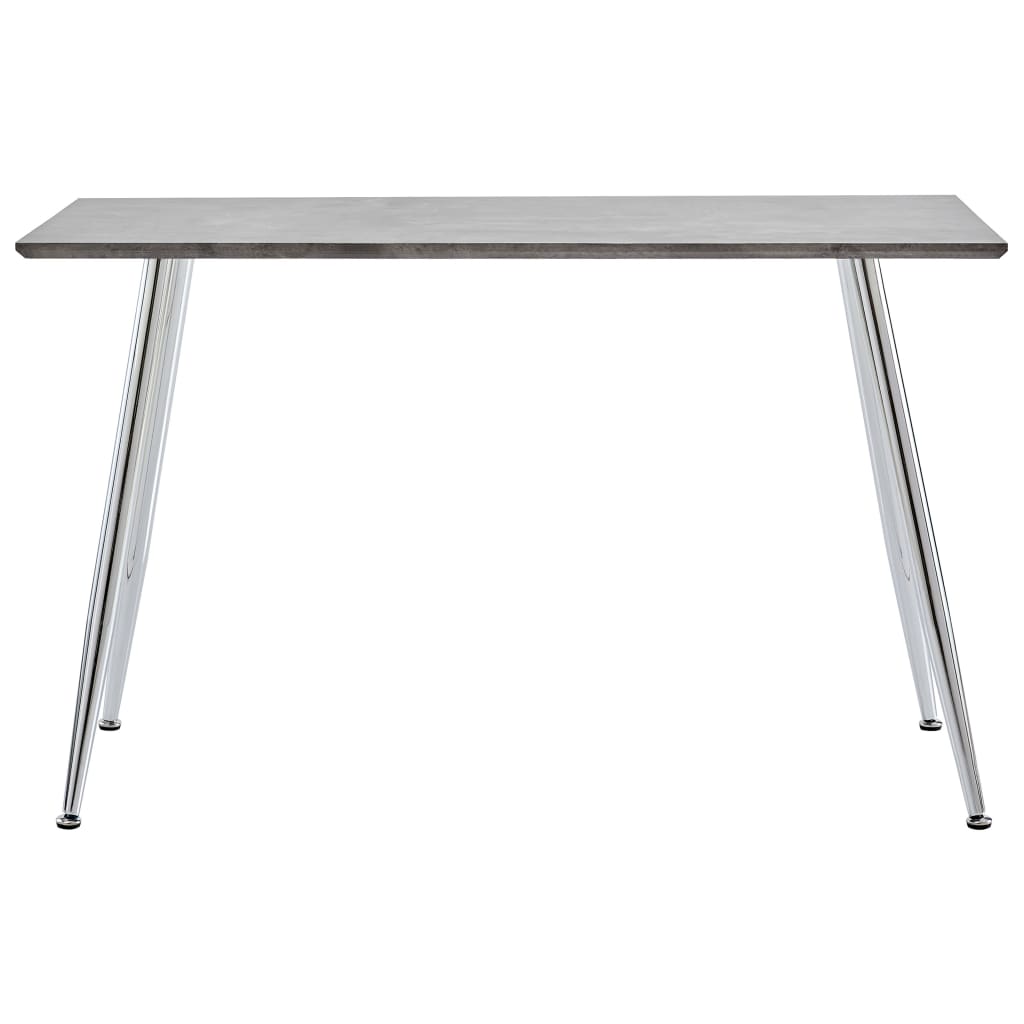 vidaXL Jídelní stůl betonový a stříbrný 120 x 60 x 74 cm MDF