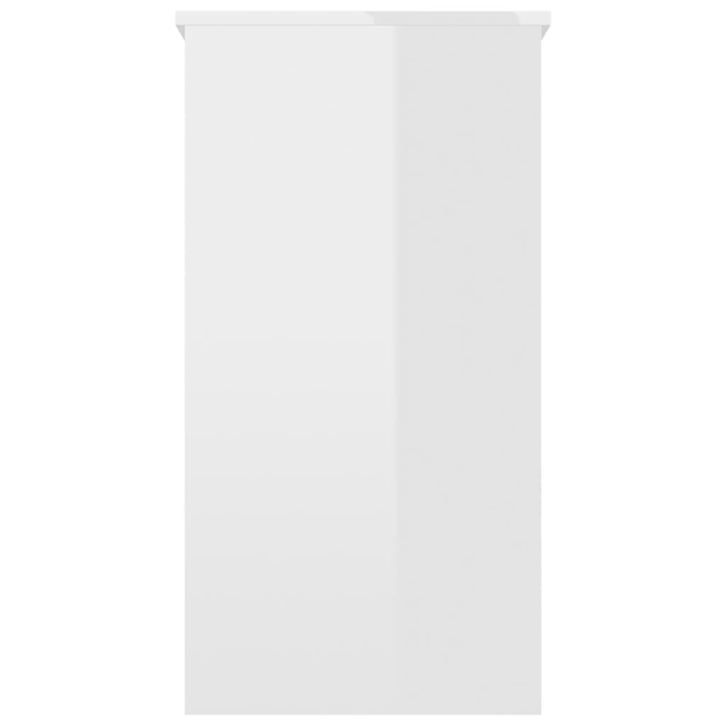 vidaXL Psací stůl bílý s vysokým leskem 80 x 40 x 75 cm dřevotříska