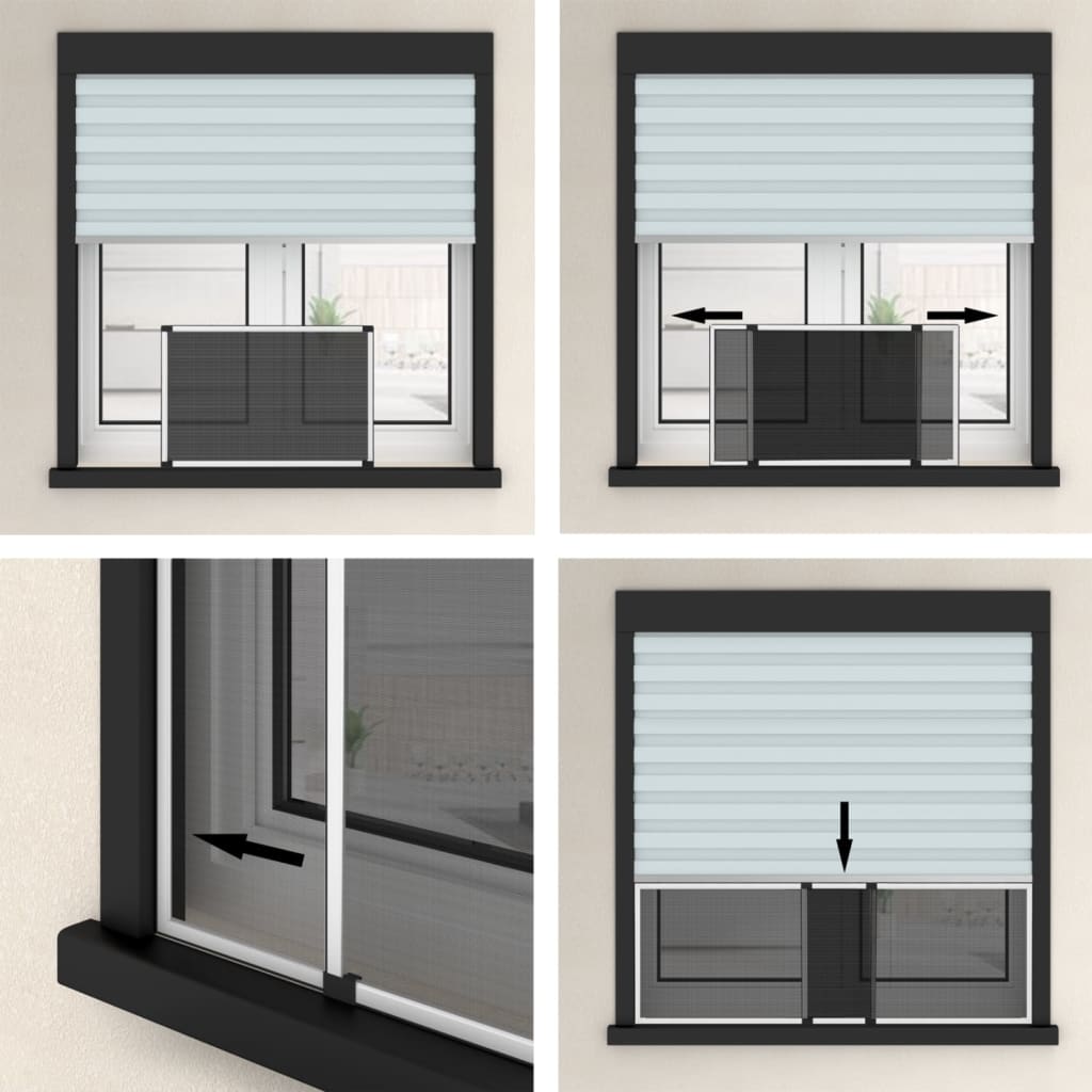 vidaXL Posuvná okenní síť proti hmyzu bílá (75-143) x 50 cm