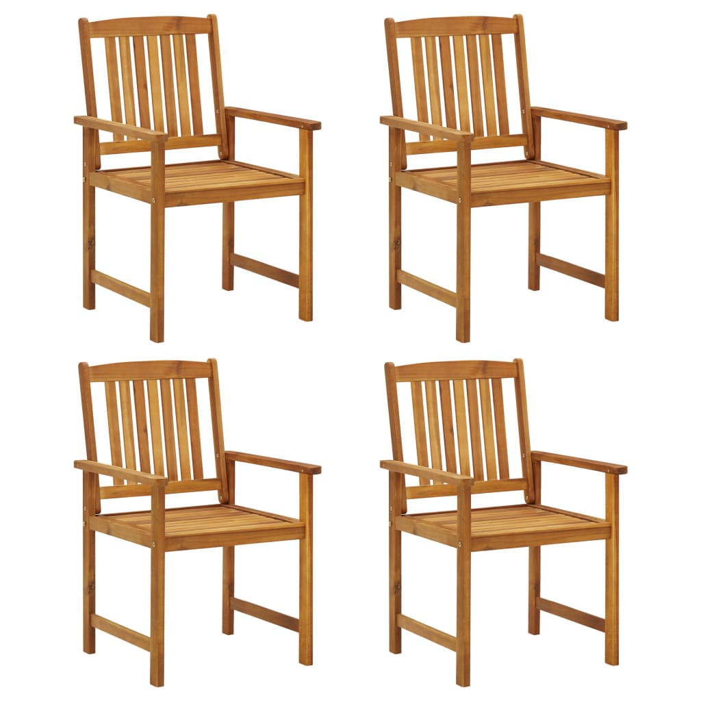 vidaXL Režisérské židle 4 ks masivní akáciové dřevo