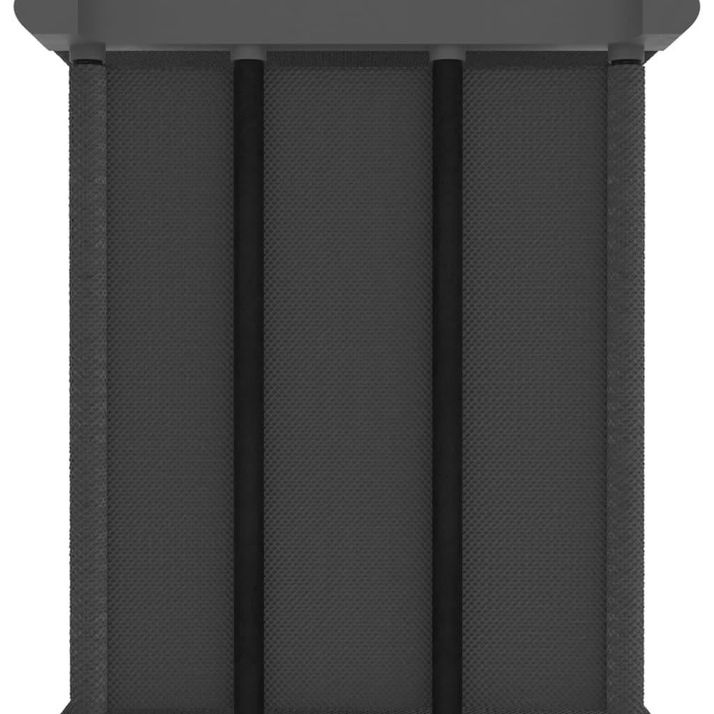 vidaXL Výstavní police 4 přihrádky s boxy šedé 69x30x72,5 cm textil