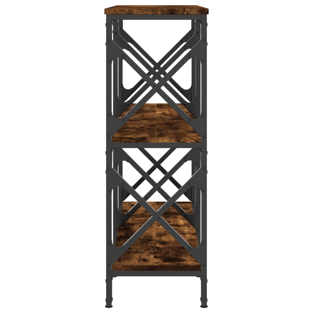 vidaXL Konzolový stolek kouřový dub 100x28x80,5 cm kompozitní dřevo