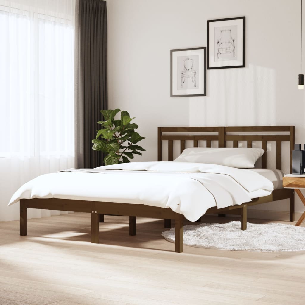 vidaXL Rám postele medově hnědý masivní borovice 140 x 200 cm