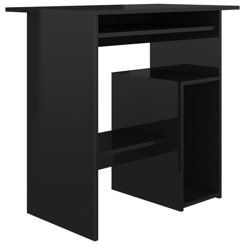 vidaXL Psací stůl černý s vysokým leskem 80 x 45 x 74 cm dřevotříska