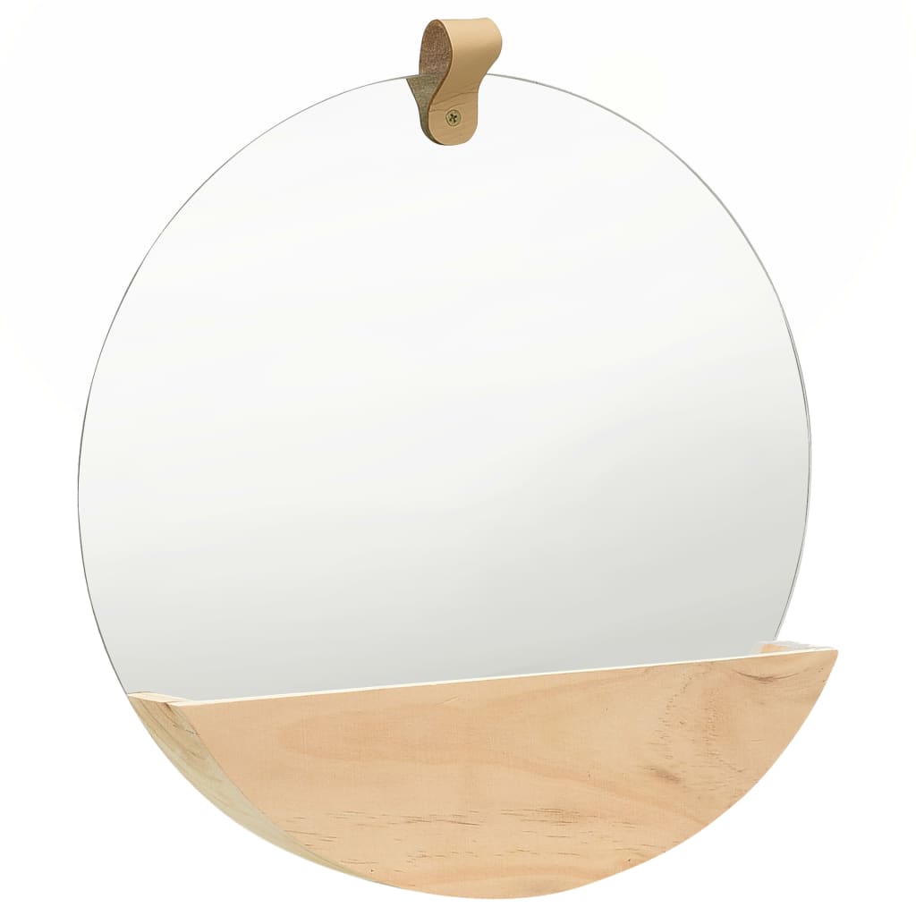 vidaXL Nástěnné zrcadlo masivní borovice 35 cm