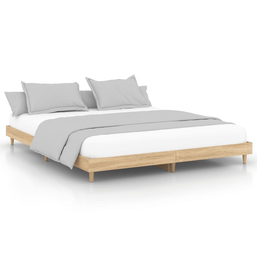 vidaXL Rám postele dub sonoma 160 x 200 cm kompozitní dřevo