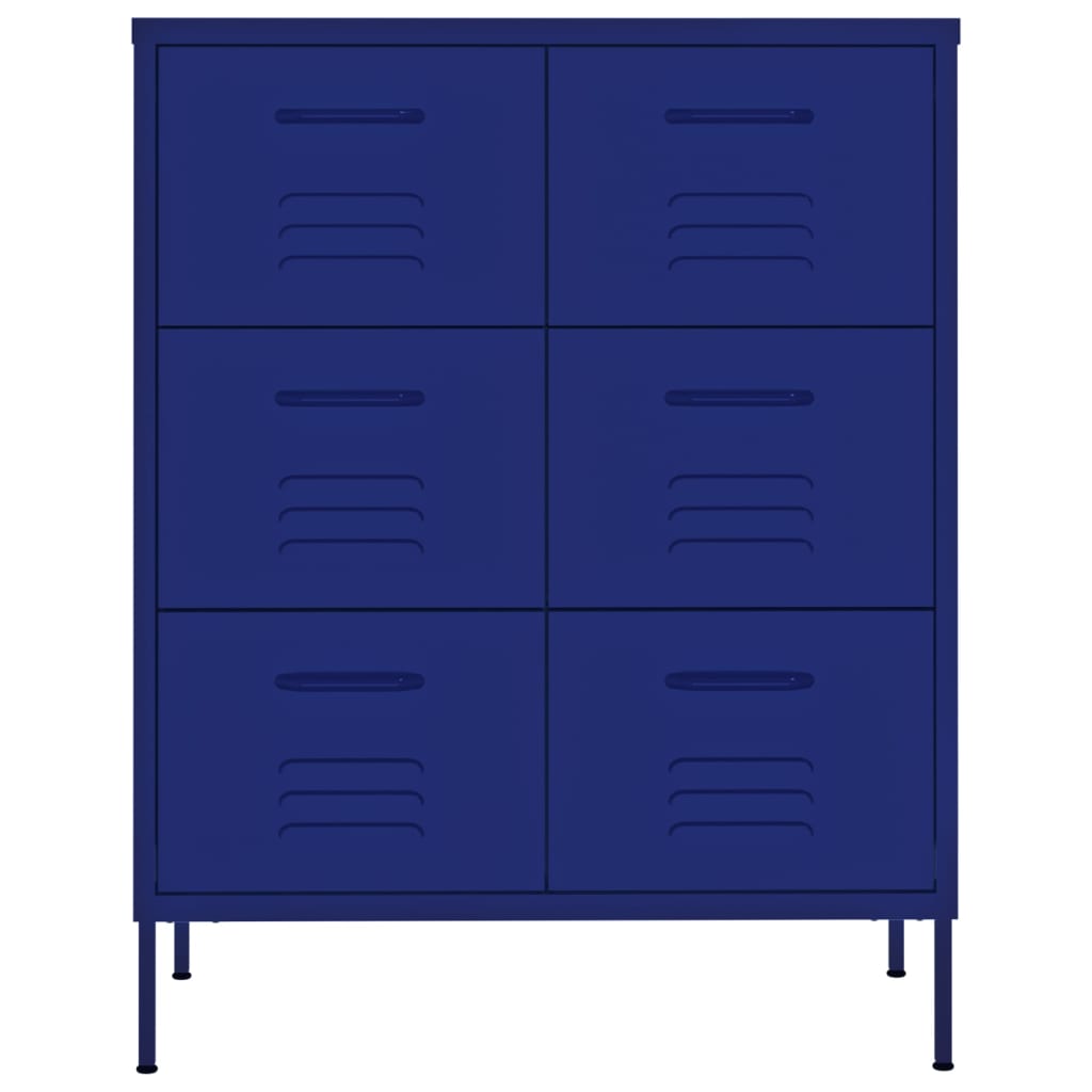 vidaXL Zásuvková skříň námořnická modrá 80 x 35 x 101,5 cm ocel