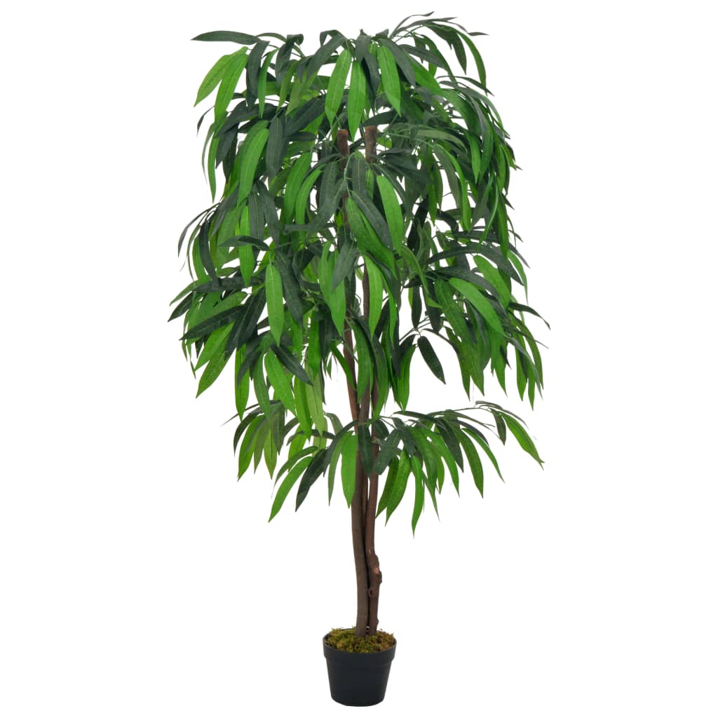 vidaXL Umělá rostlina mangovník s květináčem zelená 140 cm