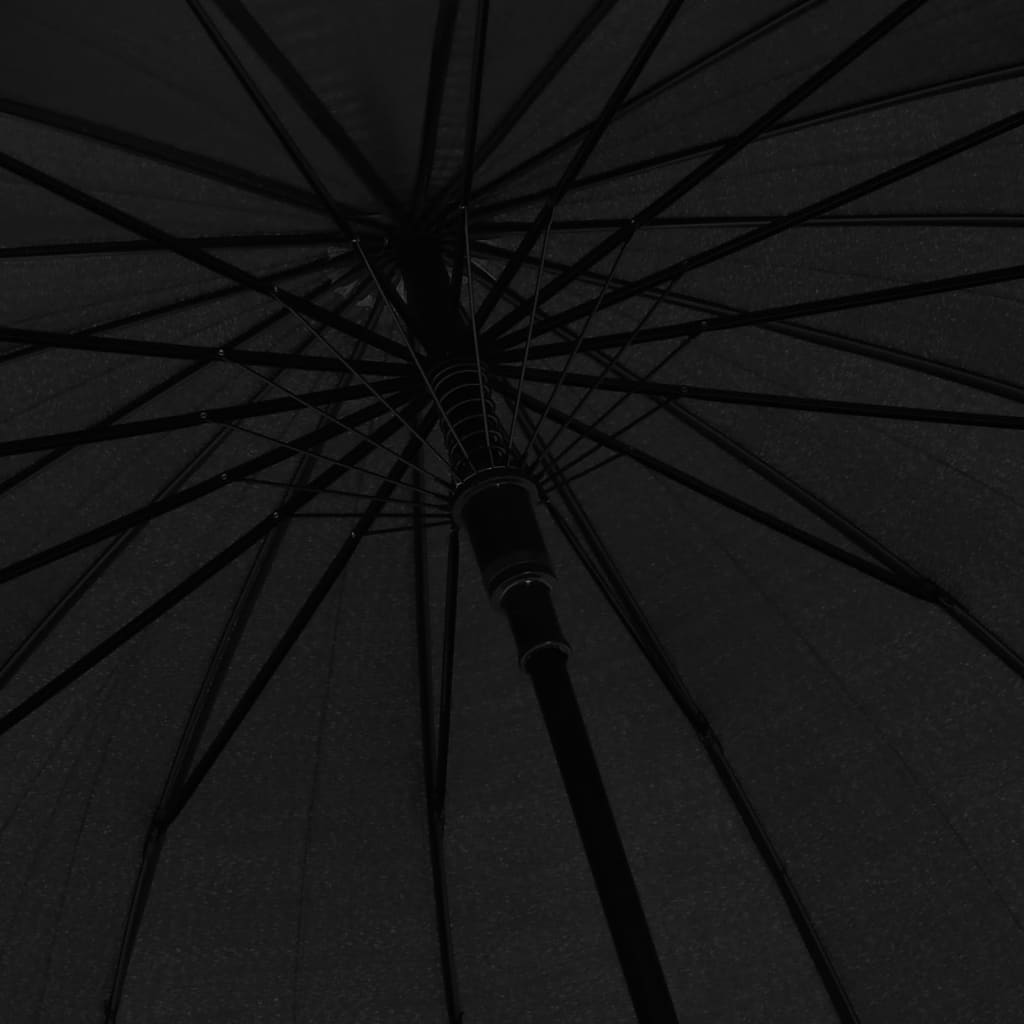 vidaXL Deštník automatický černý 120 cm