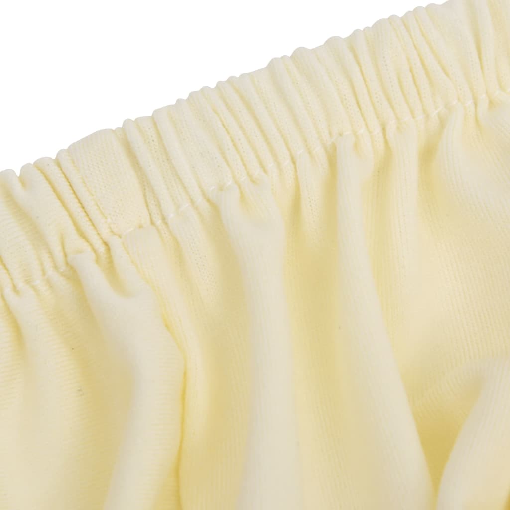vidaXL Strečový potah na 3místnou pohovku krémový polyesterový žerzej