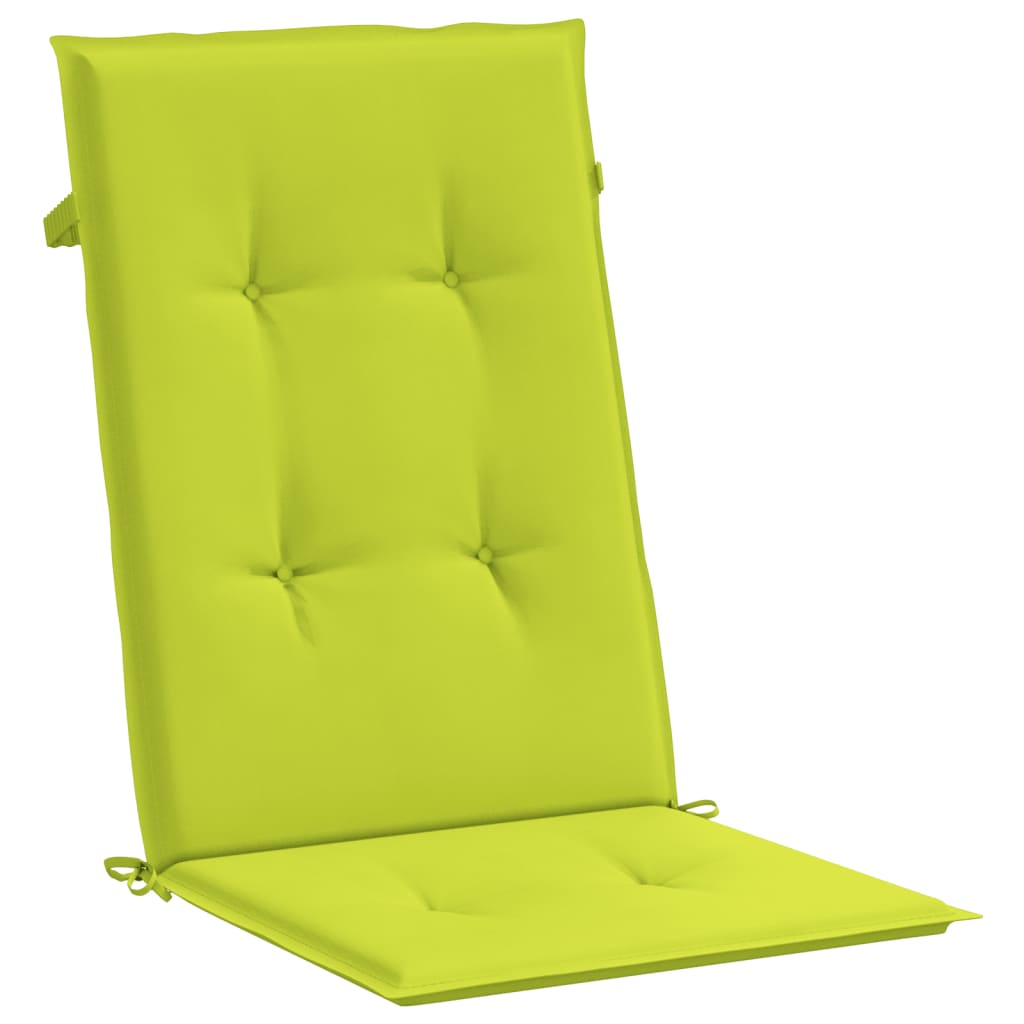 vidaXL Podušky na židli vysoké opěradlo 6 ks jasně zelené 120x50x3 cm