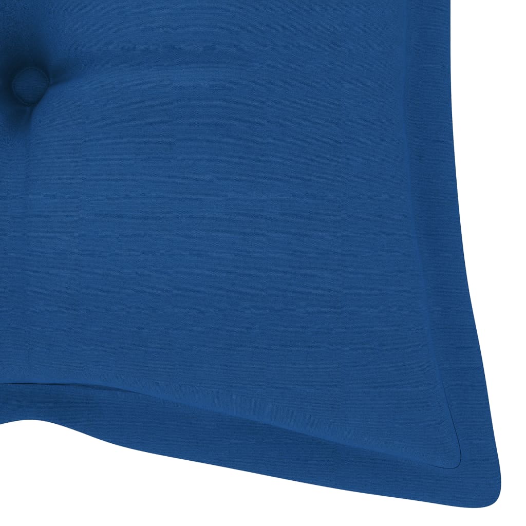 vidaXL Houpačka s modrou poduškou 170 cm masivní teak